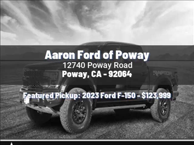 Aaron Ford of Poway