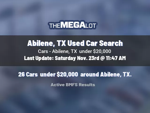 Abilene, TX Used Car Search