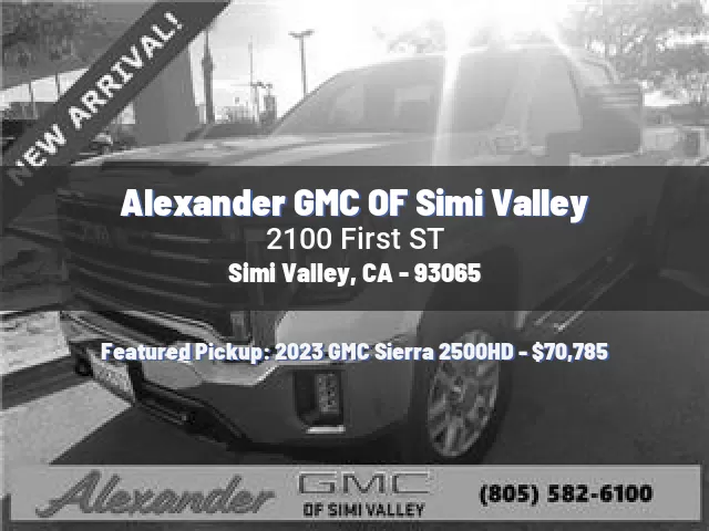 Alexander GMC OF Simi Valley