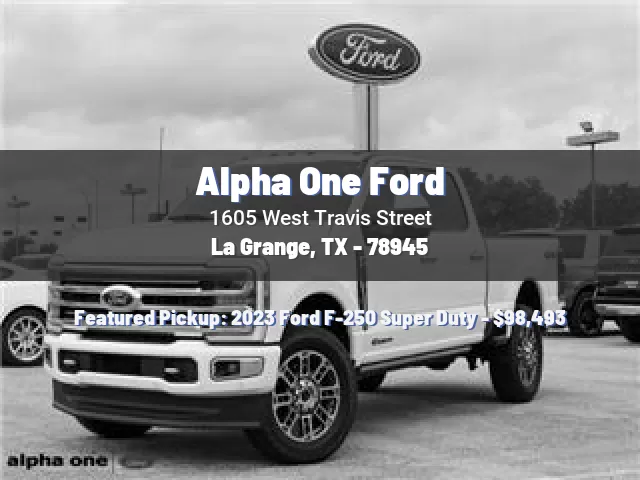 Alpha One Ford