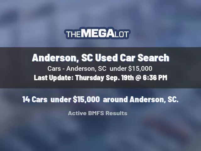 Anderson, SC Used Car Search