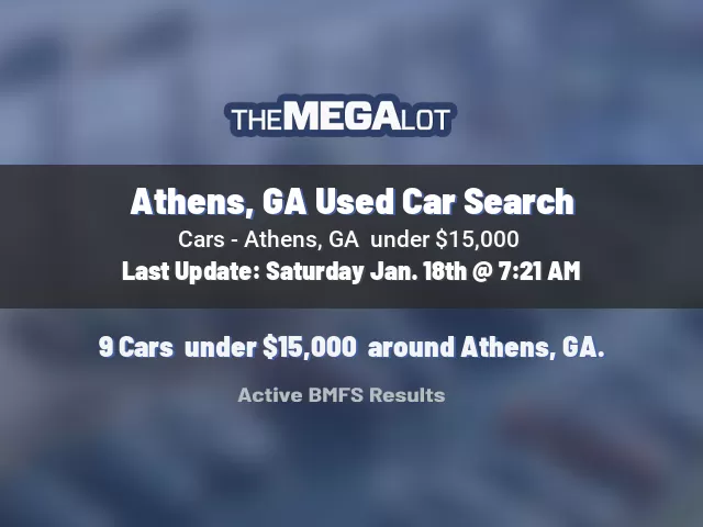 Athens, GA Used Car Search