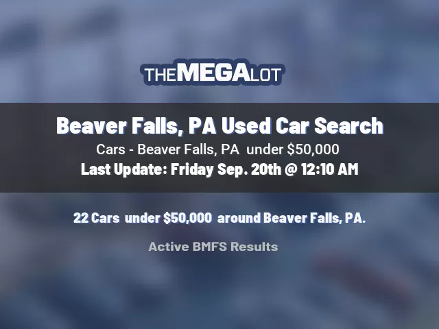 Beaver Falls, PA Used Car Search