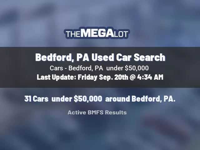 Bedford, PA Used Car Search