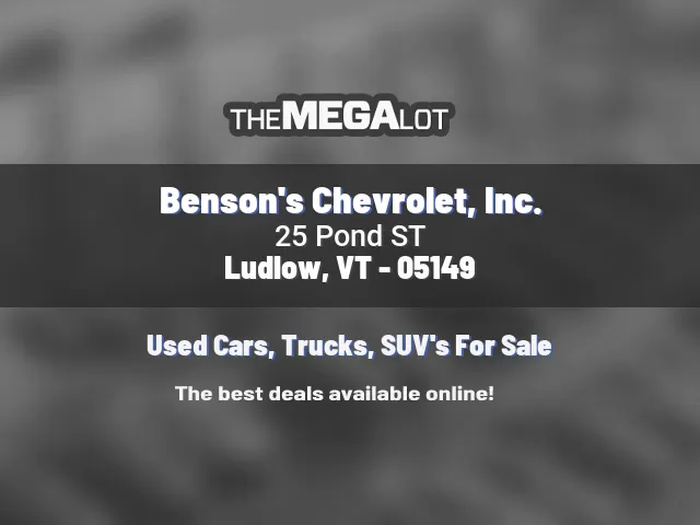 Benson's Chevrolet, Inc.