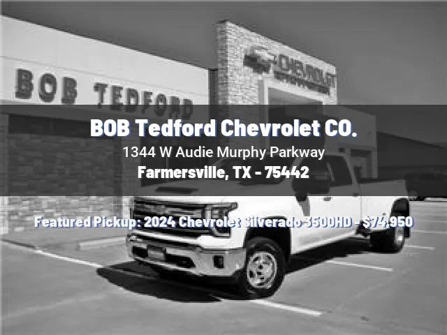 BOB Tedford Chevrolet CO.