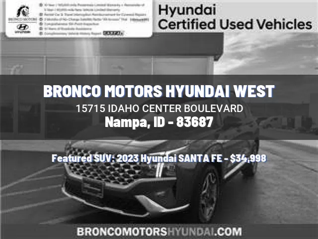 BRONCO MOTORS HYUNDAI WEST