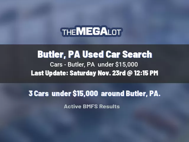 Butler, PA Used Car Search