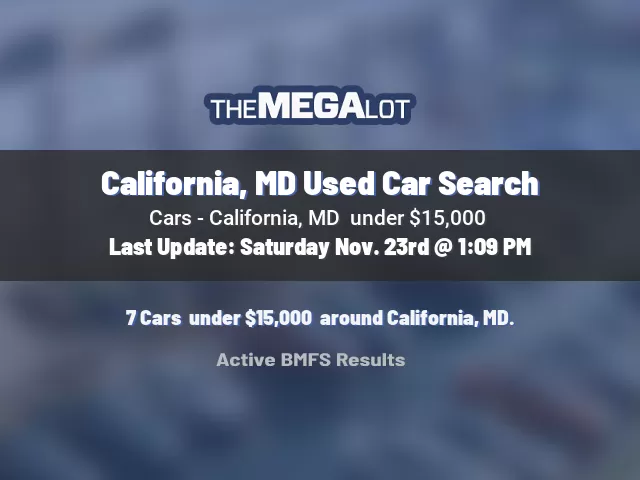 California, MD Used Car Search