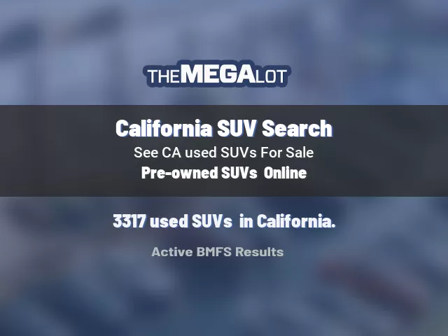 California SUV Search