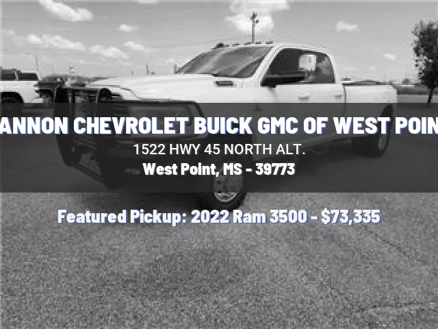 CANNON CHEVROLET BUICK GMC OF WEST POINT