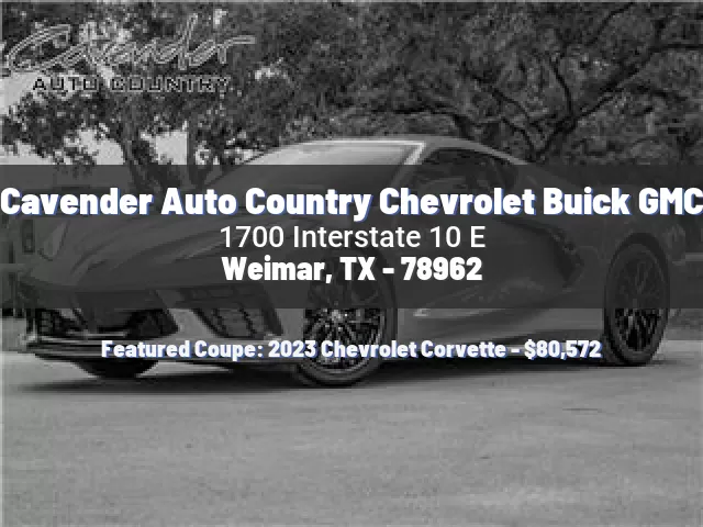 Cavender Auto Country Chevrolet Buick GMC