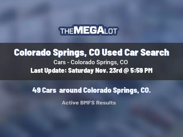 Colorado Springs, CO Used Car Search