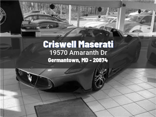 Criswell Maserati