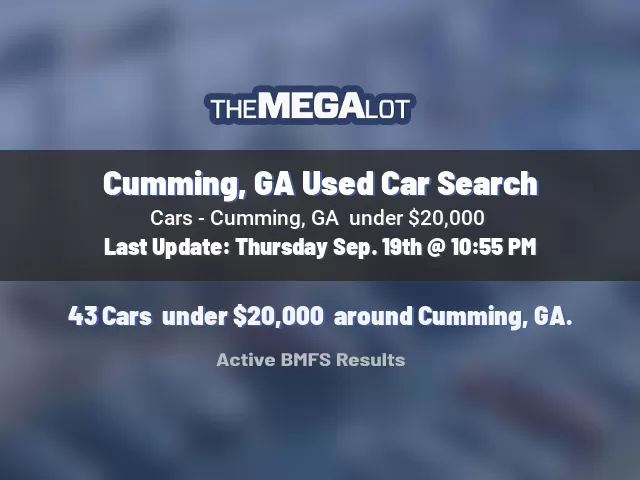 Cumming, GA Used Car Search