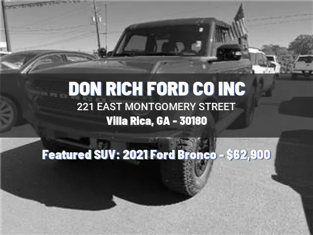 DON RICH FORD CO INC