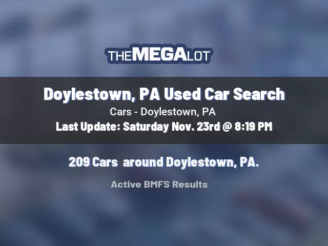 Doylestown, PA Used Car Search