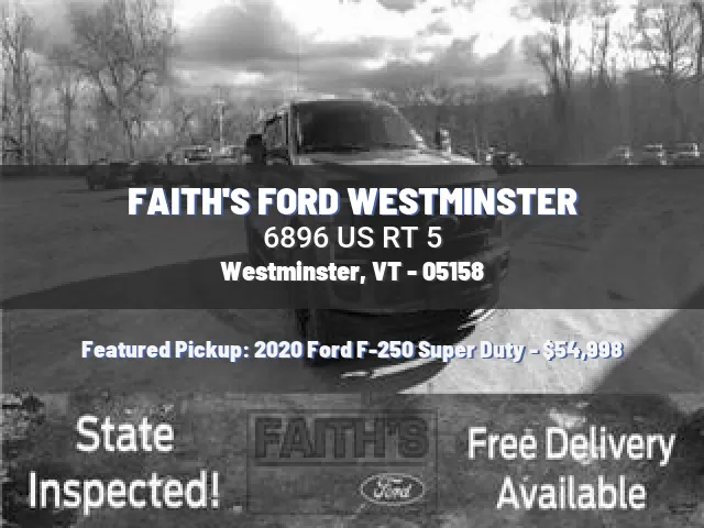 FAITH'S FORD WESTMINSTER