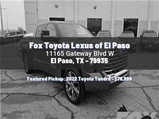 Fox Toyota Lexus of El Paso