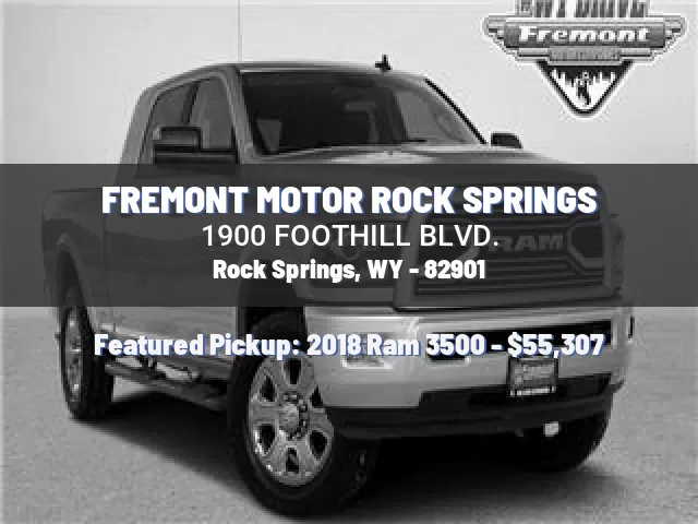 FREMONT MOTOR ROCK SPRINGS