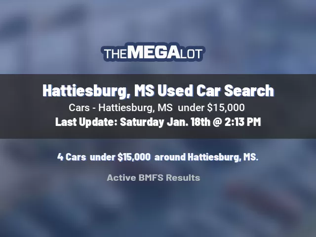 Hattiesburg, MS Used Car Search