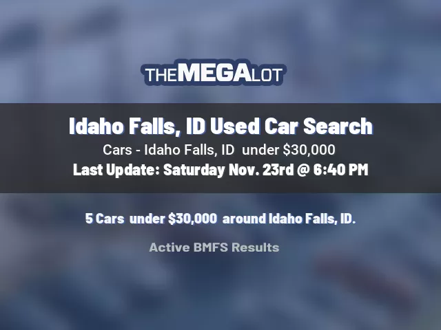 Idaho Falls, ID Used Car Search