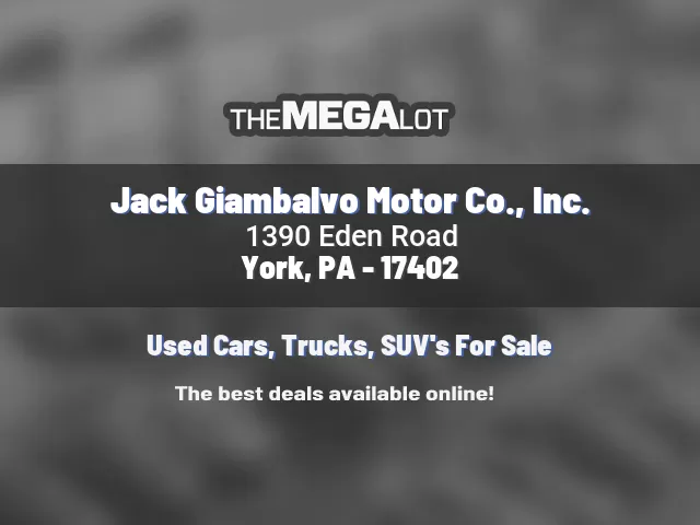 Jack Giambalvo Motor Co., Inc.