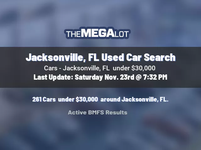 Jacksonville, FL Used Car Search