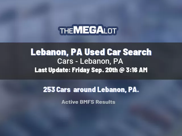 Lebanon, PA Used Car Search