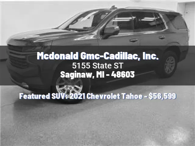 Mcdonald Gmc-Cadillac, Inc.