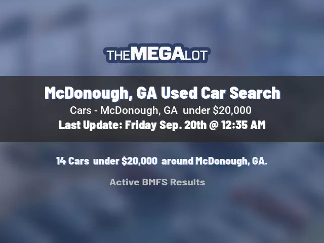 McDonough, GA Used Car Search