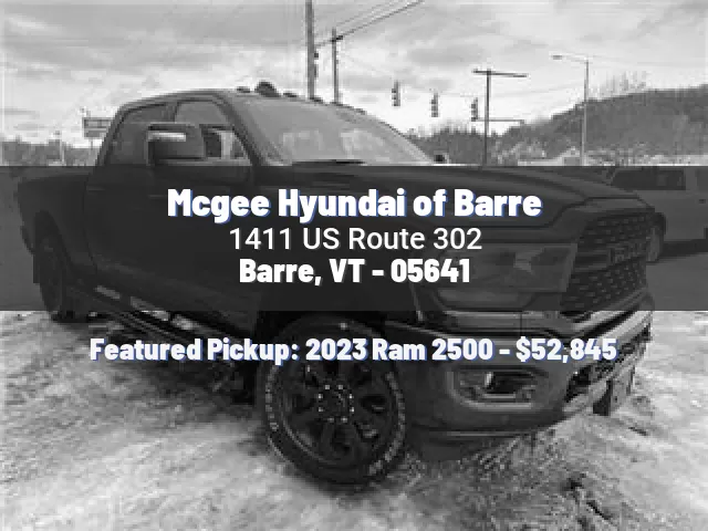 Mcgee Hyundai of Barre