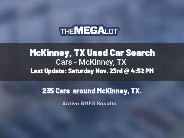 McKinney, TX Used Car Search