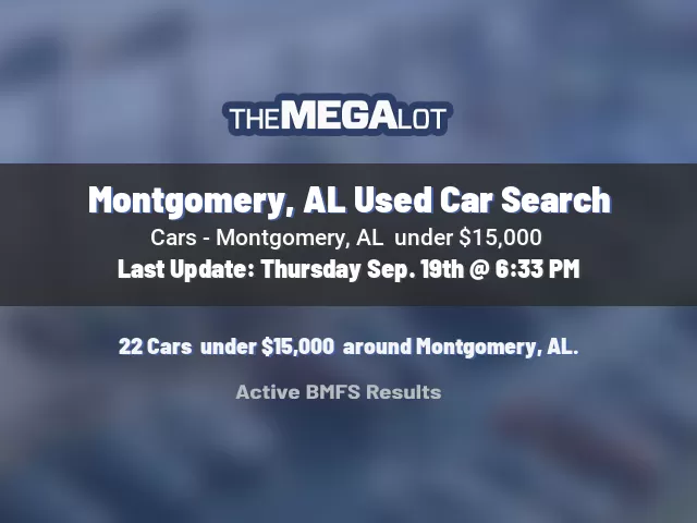 Montgomery, AL Used Car Search