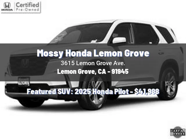 Mossy Honda Lemon Grove