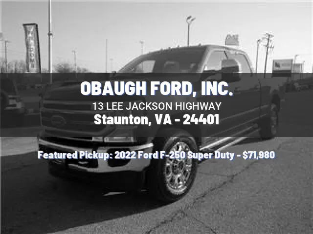 OBAUGH FORD, INC.