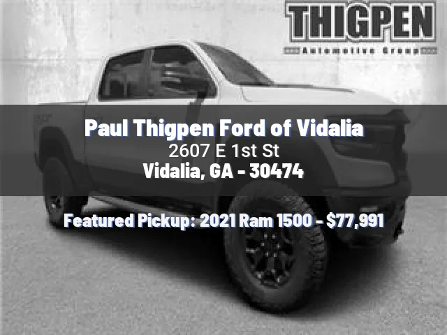 Paul Thigpen Ford of Vidalia