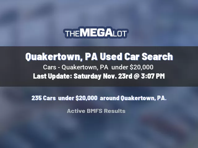 Quakertown, PA Used Car Search