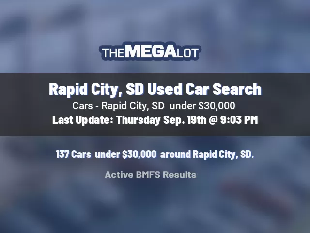 Rapid City, SD Used Car Search