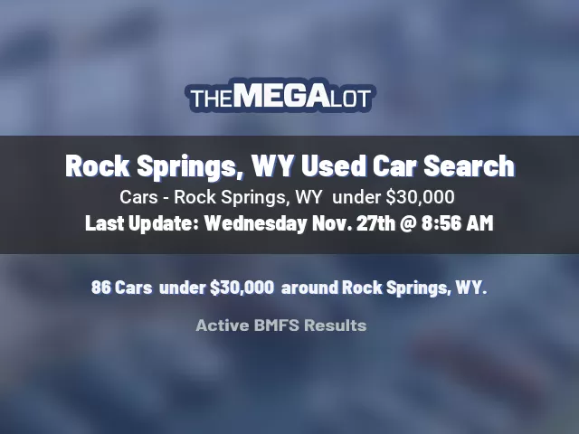 Rock Springs, WY Used Car Search