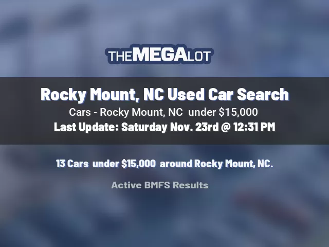 Rocky Mount, NC Used Car Search