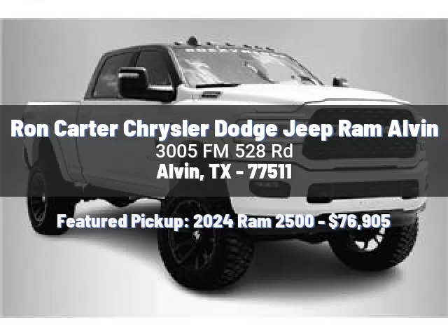 Ron Carter Chrysler Dodge Jeep Ram Alvin