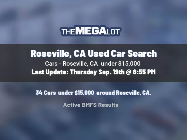 Roseville, CA Used Car Search