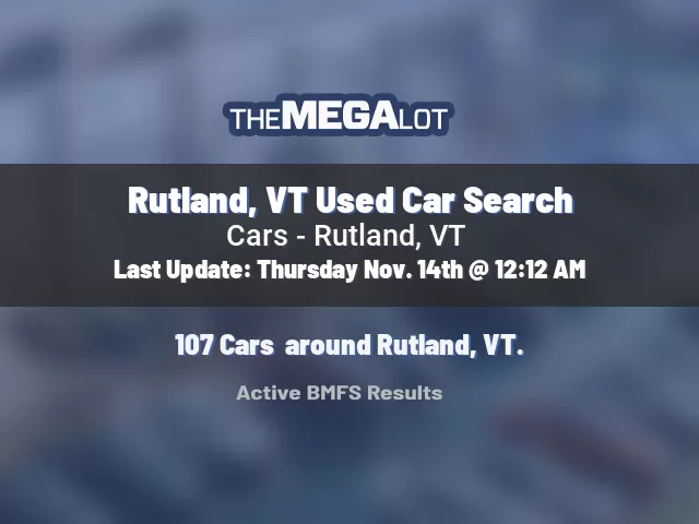 Rutland, VT Used Car Search