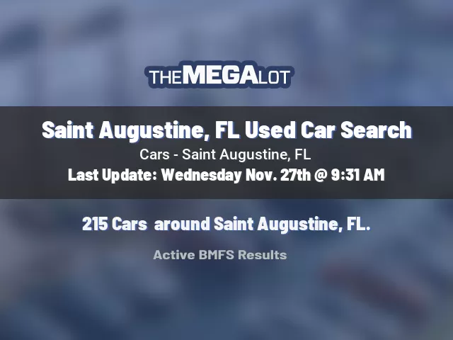 Saint Augustine, FL Used Car Search