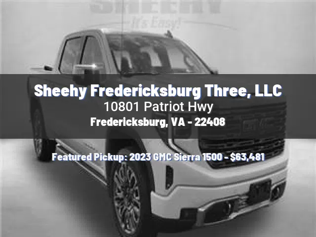 Sheehy Fredericksburg Three, LLC