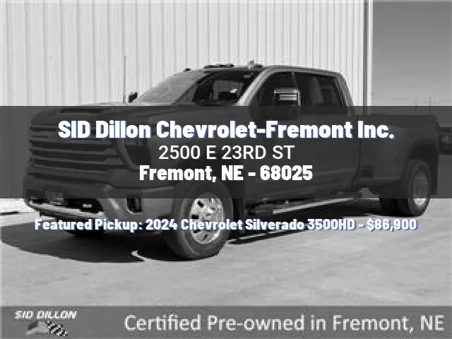 SID Dillon Chevrolet-Fremont Inc.