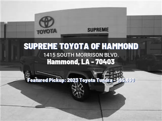 SUPREME TOYOTA OF HAMMOND