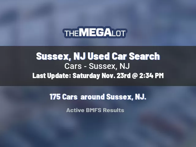 Sussex, NJ Used Car Search