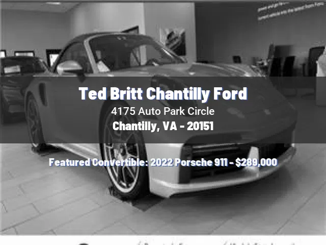 Ted Britt Chantilly Ford